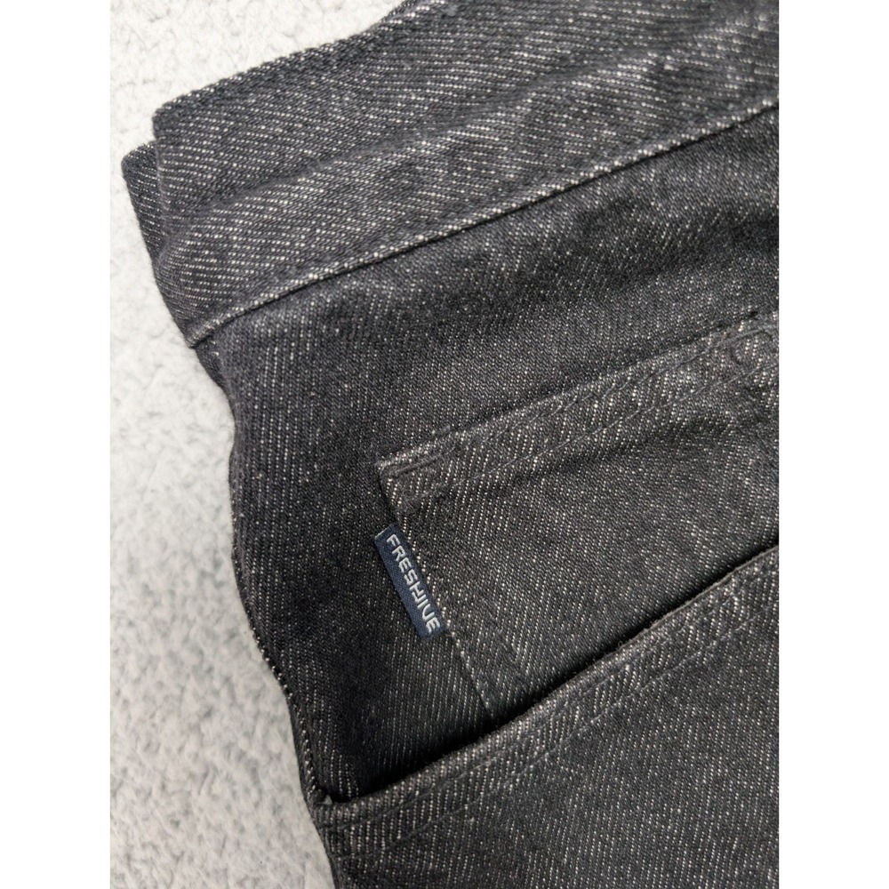 Fresh Jive Jeans Mens Size 32 Black High Rise Baggy‎ Denim Pants Skater USA VTG - Picture 4 of 16